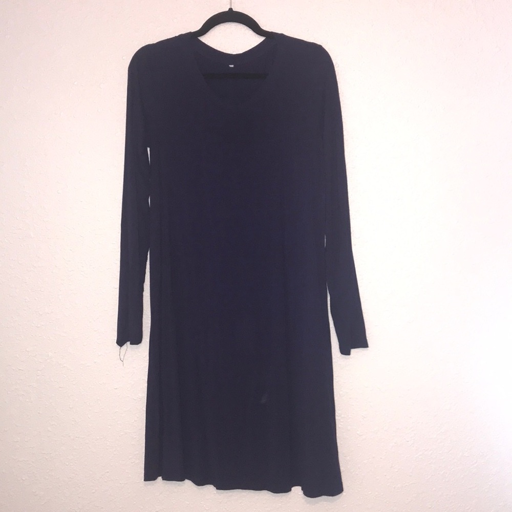 🌸 Navy Blue Swing Dress